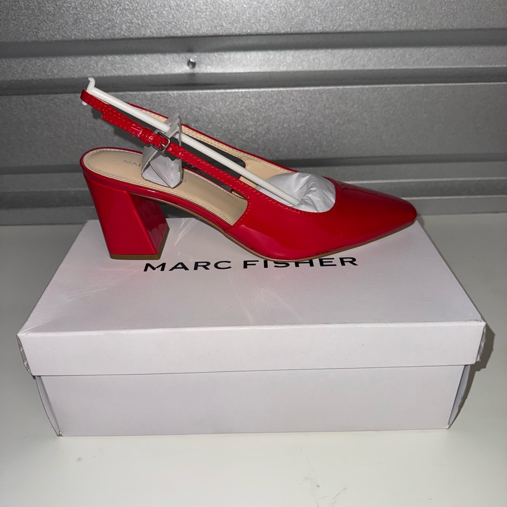 Marc Fisher Lethe Block Heel Pointy Toe Dress Pumps
